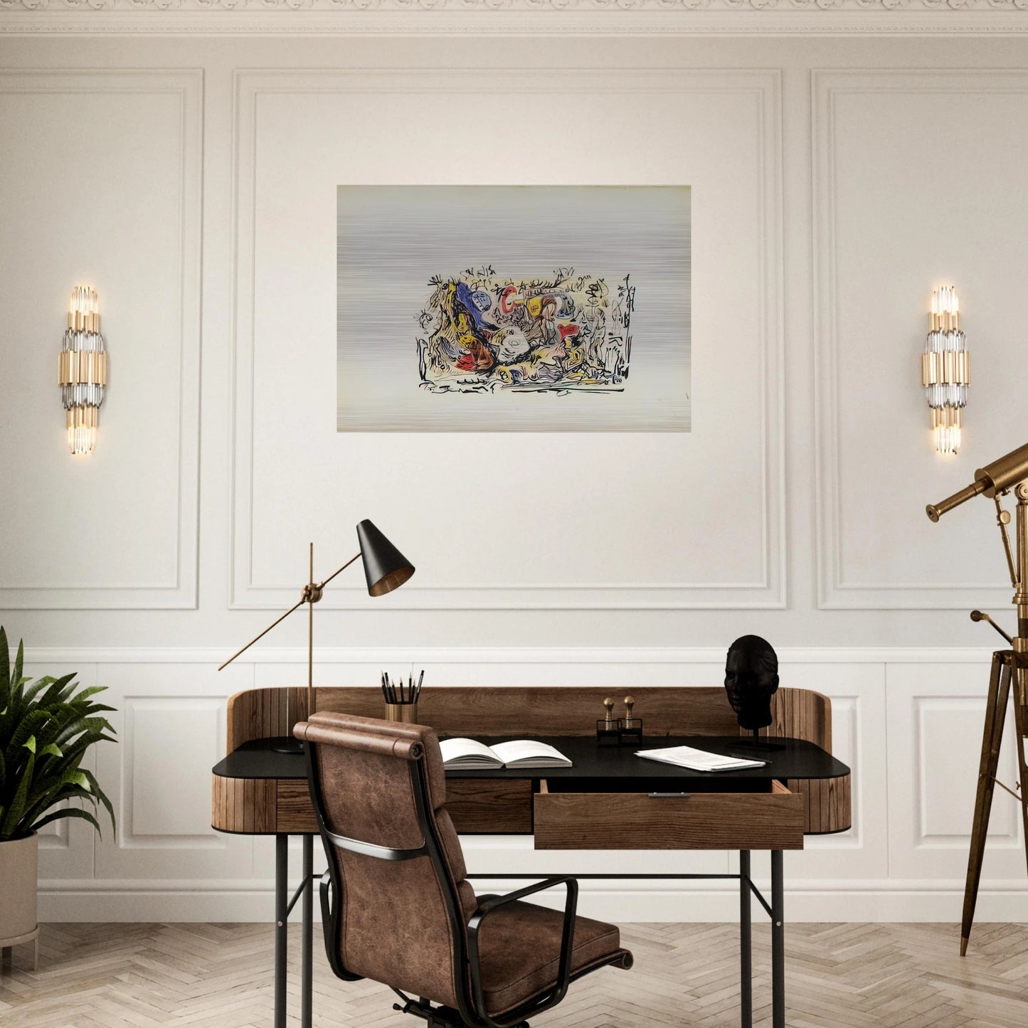 UNTITLED - Jackson Pollock Brushed Aluminum Print - 70x100 cm / 28x40 inches | Jackson Pollock Aluminum Print | Jackson Pollock Prints