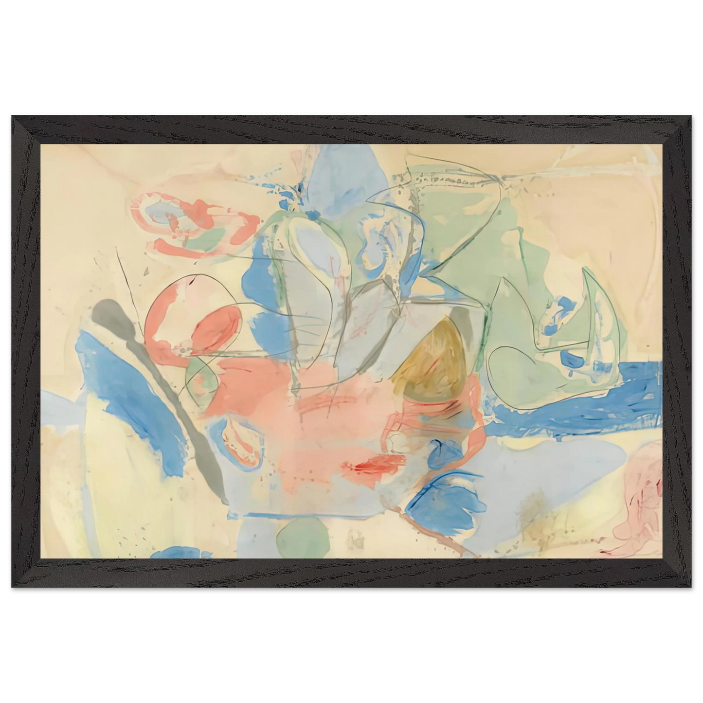 Helen Frankenthaler - Mountains and Sea, 1952- Wall Art - 30x40 cm / 12x16 inches - Fine Art Poster-canvas - -