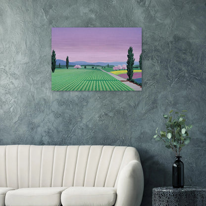 Farmlands - Hiroshi Nagai Brushed Aluminum Print - 70x100 cm / 28x40 inches | Hiroshi Nagai Aluminum Print | Hiroshi Nagai Prints