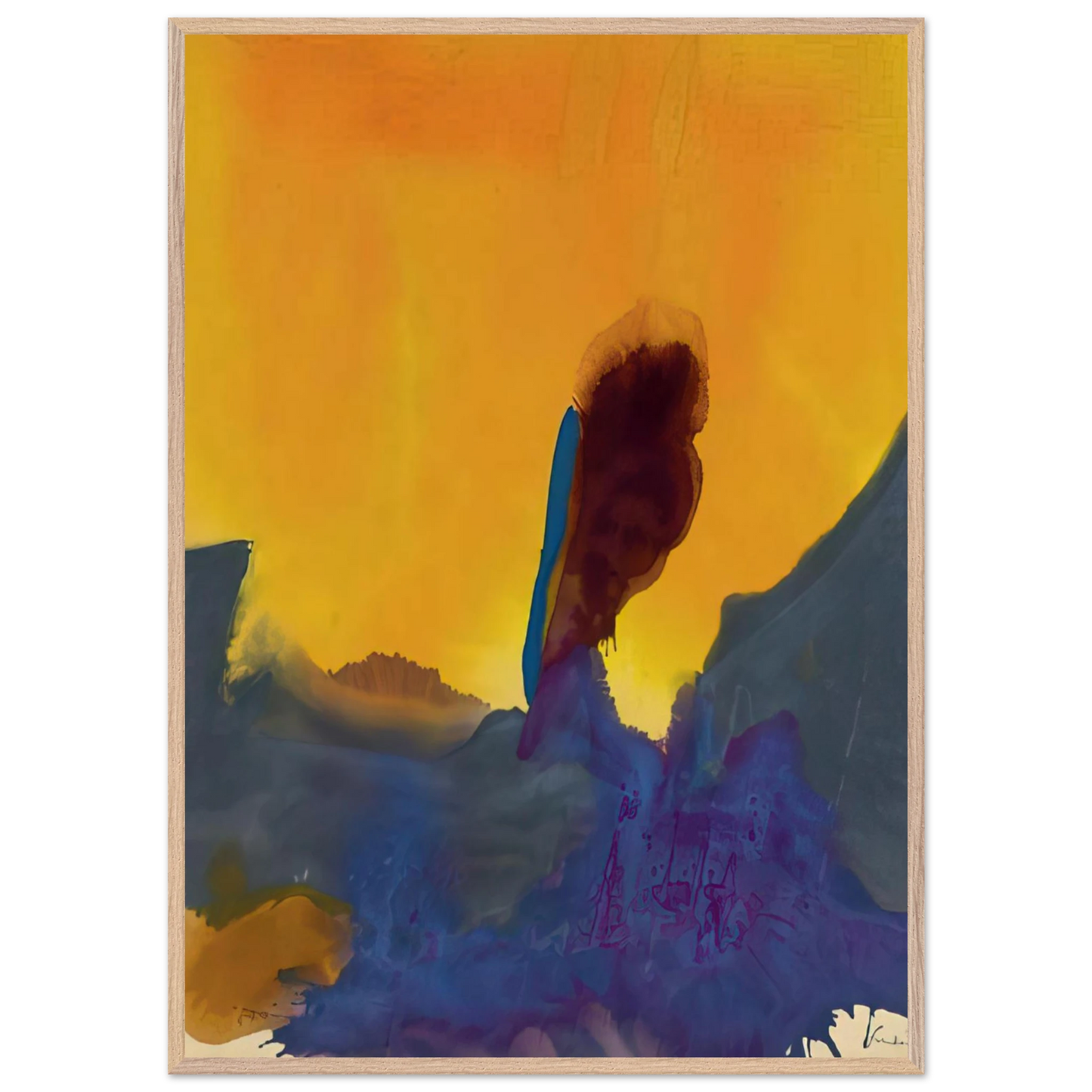 Helen Frankenthaler - Glow II - 1968 Wall art - 27x35 cm / 11x14 inches - Fine Art Poster-canvas - -