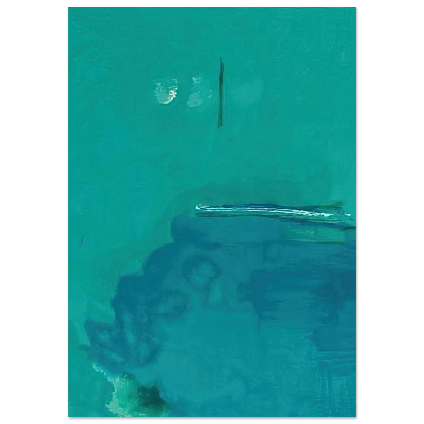 Helen Frankenthaler - Contentment Island - 2004 Wall art - 21x29.7 cm / 8x12" - Premium Wooden Framed Poster With Fine Art Paper-canvas - Wood frame