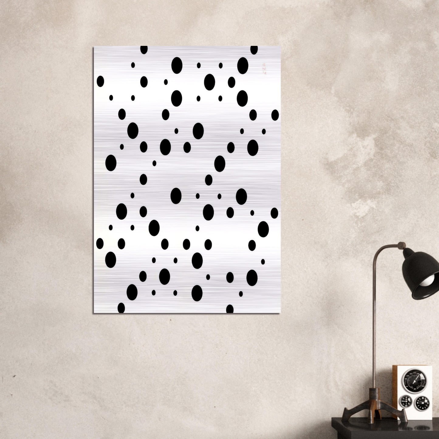 WHITE DISKS 1 - Bridget Riley Brushed Aluminum Print - 70x100 cm / 28x40 inches | Bridget Riley Aluminum Print | Bridget Riley Prints