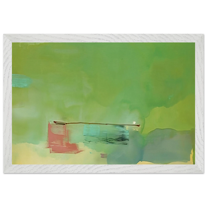 Helen Frankenthaler - Springscape - 1975 Wall art - 30x45 cm / 12x18 inches - Premium Wooden Framed Poster With Fine Art Paper-canvas - White frame