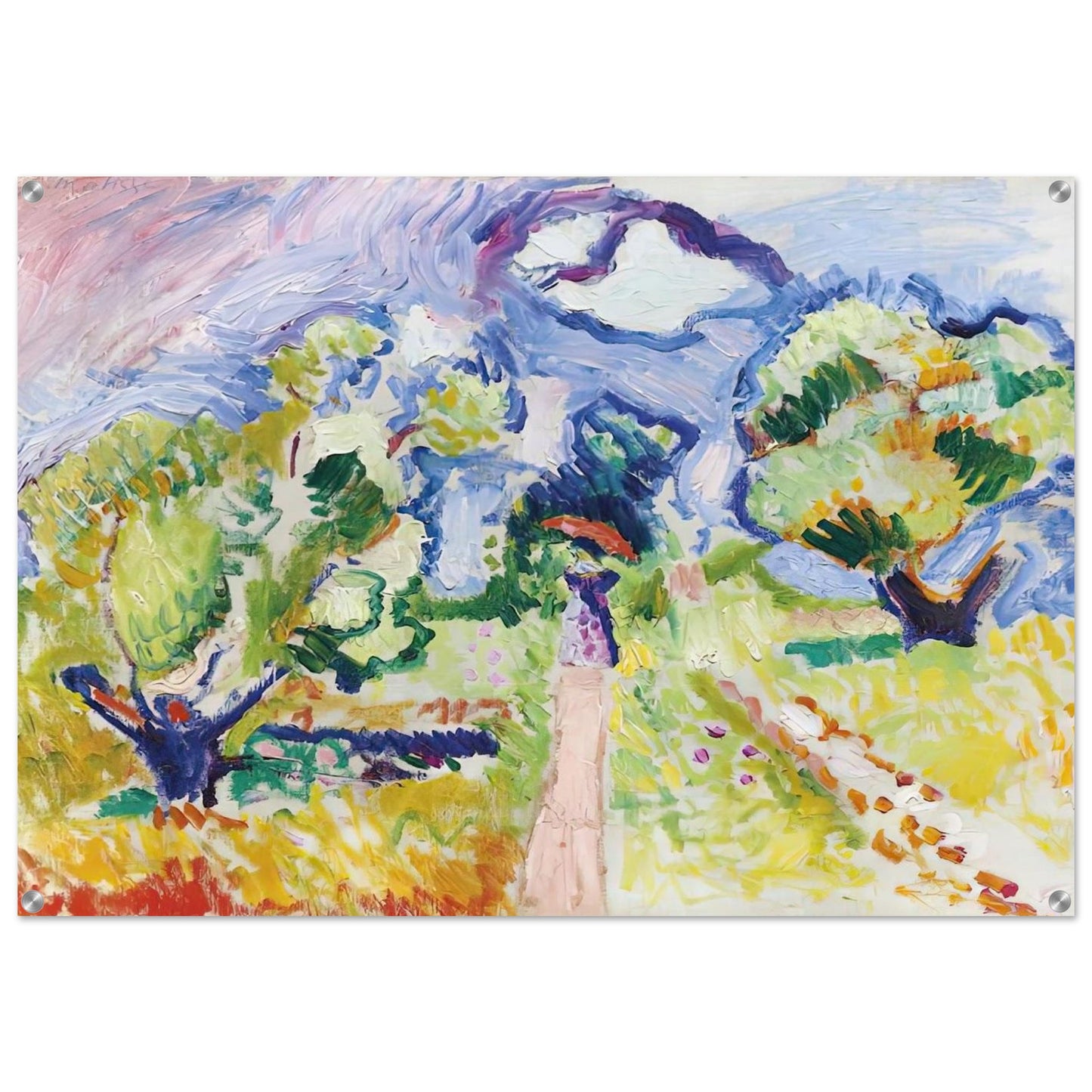 PROMENADE DES OLIVIERS 1905 - Henri Matisse Acrylic Print - 70x100 cm / 28x40″ inches
