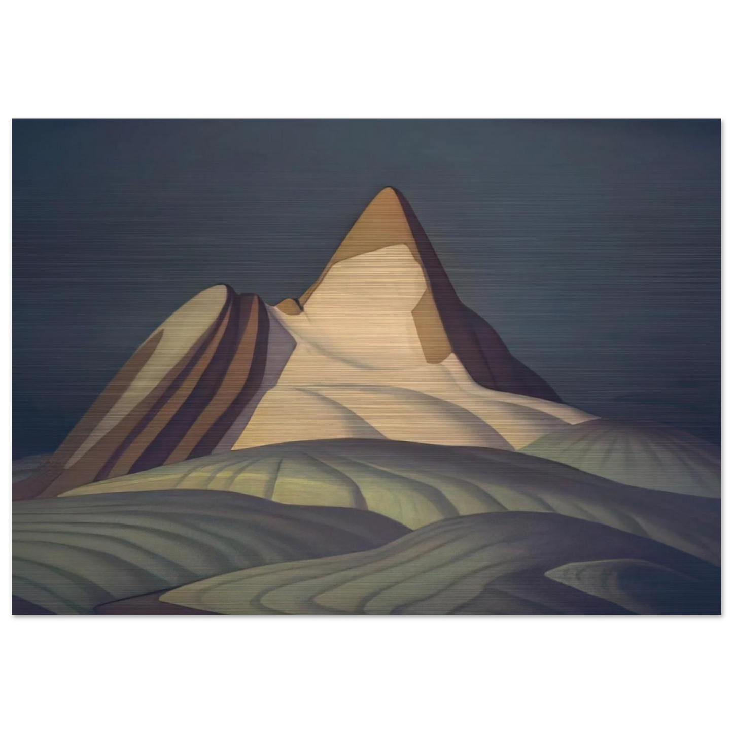 Isolation Peak, Rocky Mountains - 1930 - Lawren Harris Brushed Aluminum Print - 70x100 cm / 28x40 inches | Lawren Harris Aluminum Print | Lawren Harris Prints
