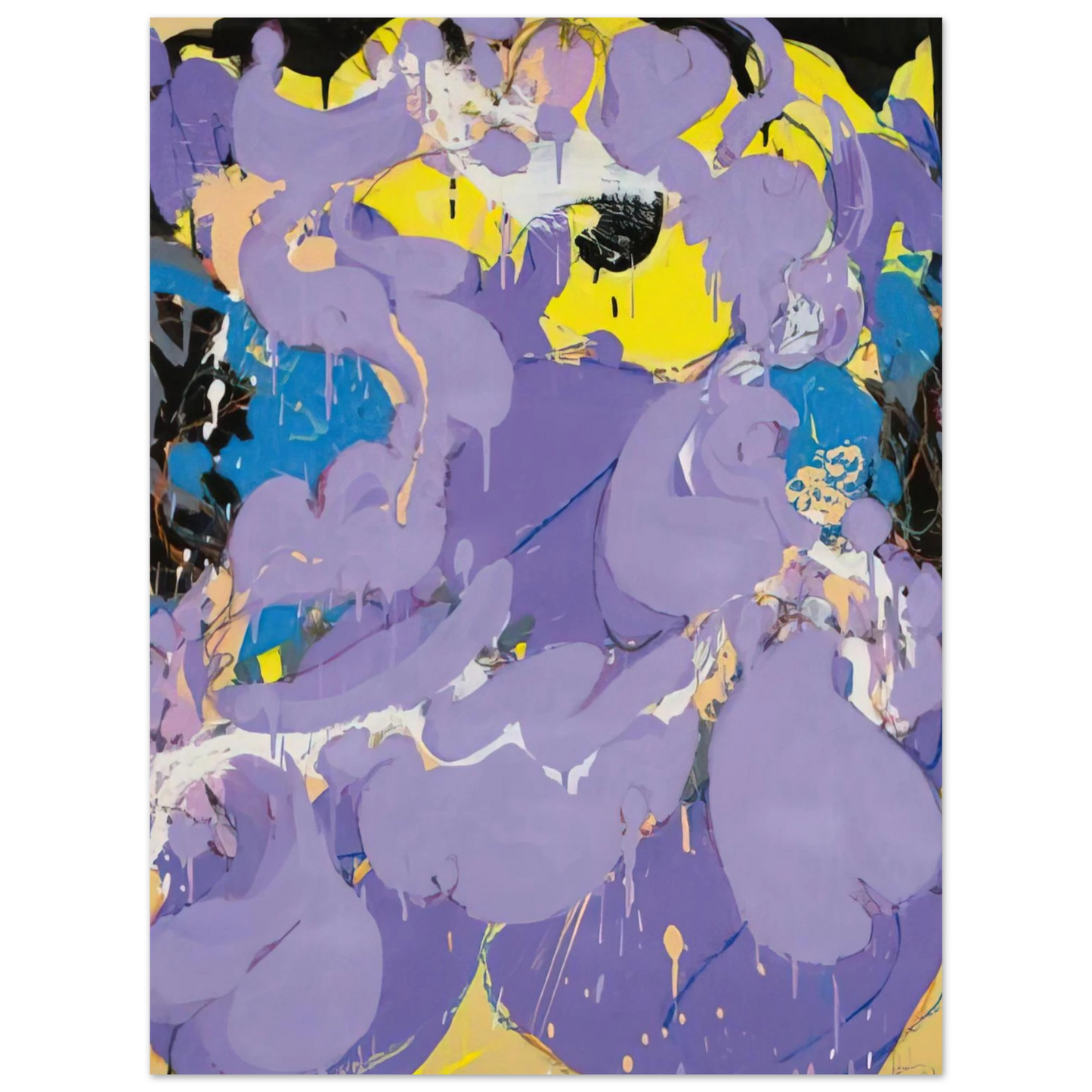 Helen Frankenthaler - Untitled - 1978 Wall art - A2 (42 x 59.4  cm) - Premium Wooden Framed Poster With Fine Art Paper-canvas - Wood frame
