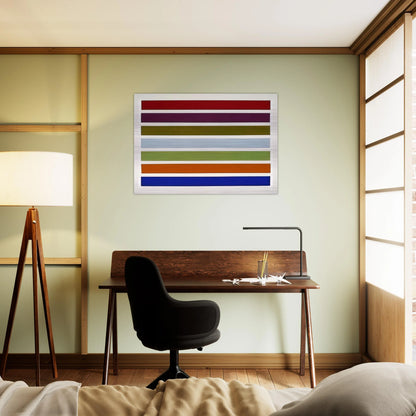Wall Stripes No. 3 - 1962 - Gene Davis Brushed Aluminum Print - 70x100 cm / 28x40 inches | Gene Davis Aluminum Print | Gene Davis Prints