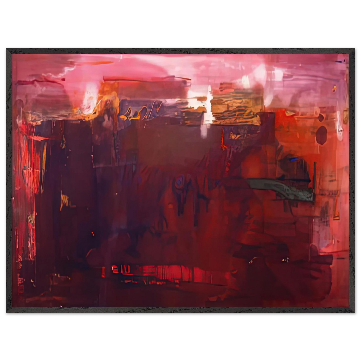 Helen Frankenthaler - Carousel, 1979- Wall Art - 60x80 cm / 24x32 inches - Premium Wooden Framed Poster With Fine Art Paper-canvas - White frame