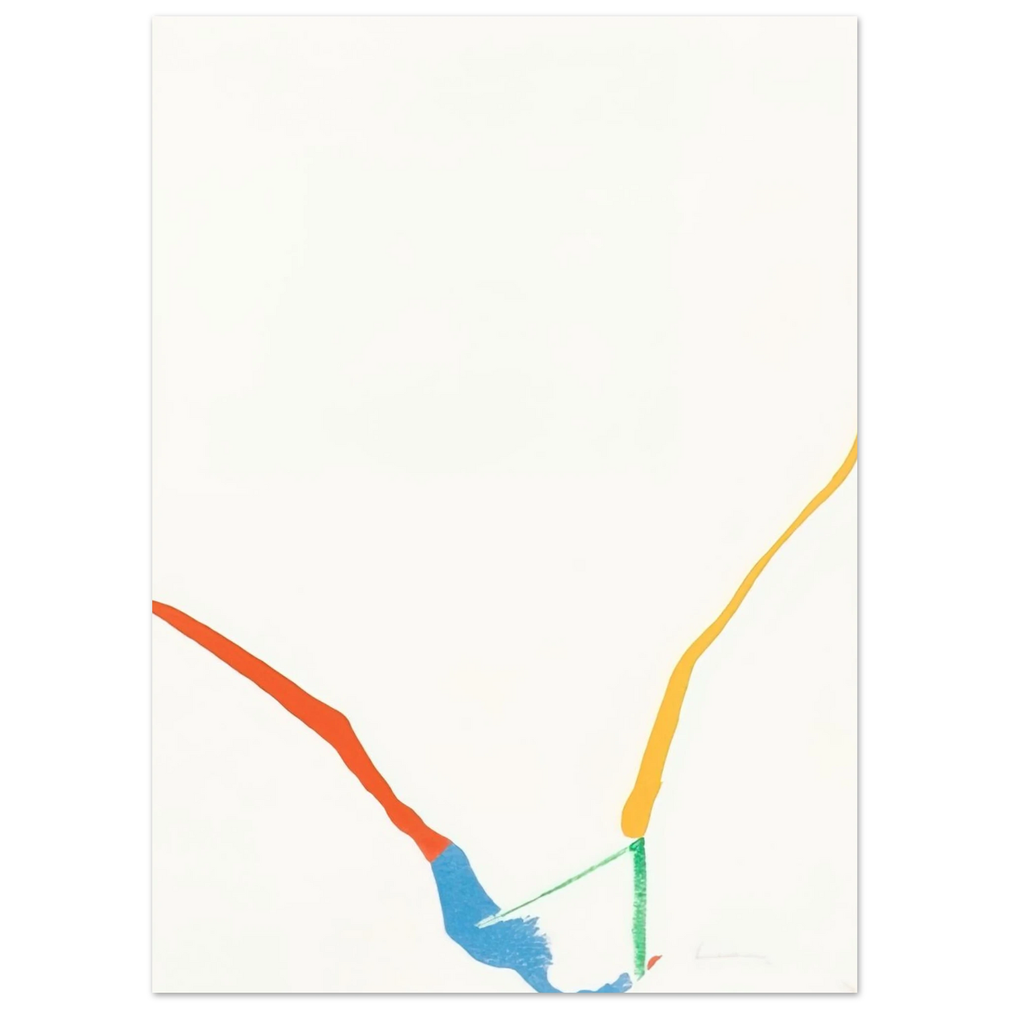 Helen Frankenthaler - What Red Lines Can Do - 1970 Wall art - 20x25 cm / 8x10 inches - Fine Art Poster-canvas - -