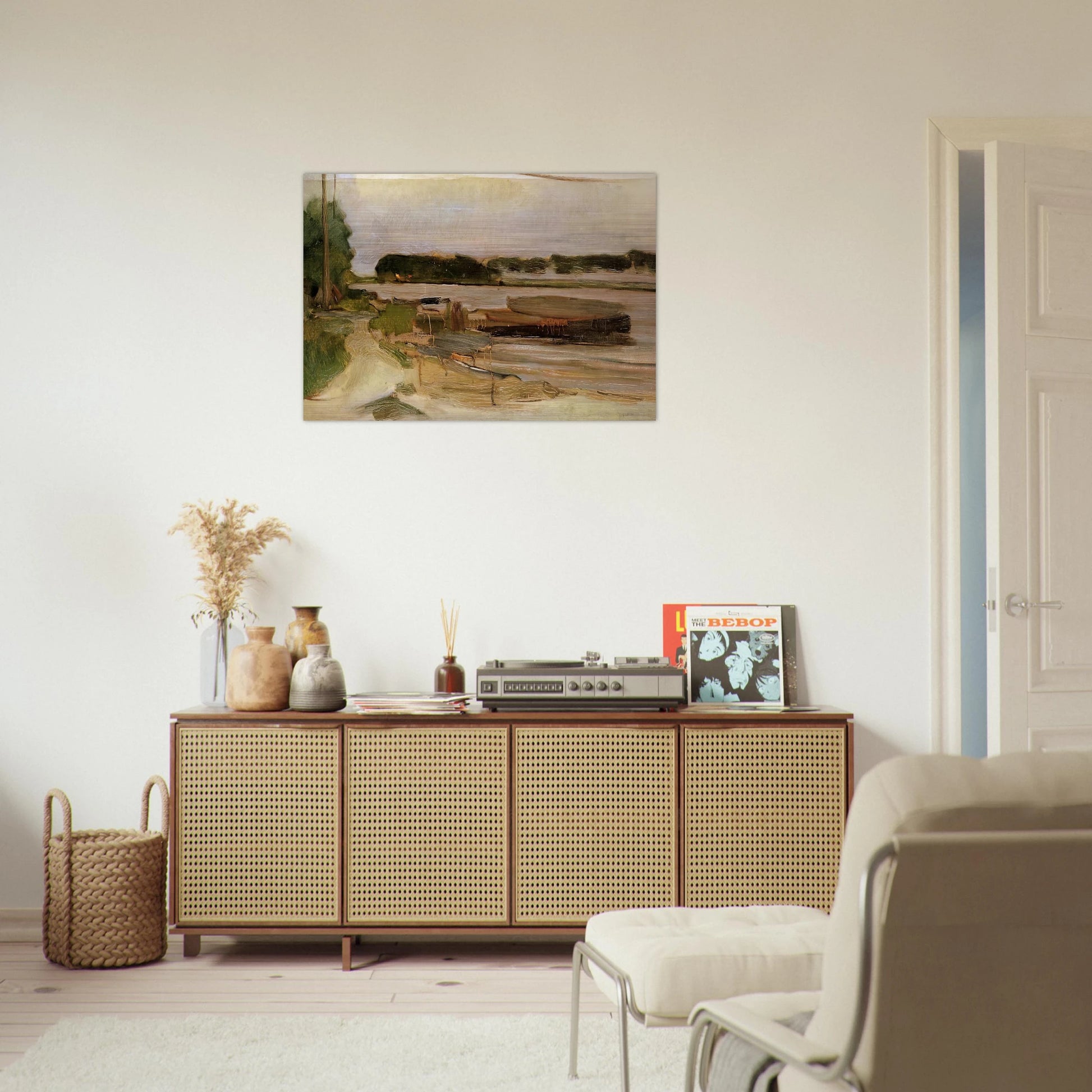 At the Amstel Sun - Piet Mondrian Brushed Aluminum Print - 70x100 cm / 28x40 inches | Piet Mondrian Aluminum Print | Piet Mondrian Prints