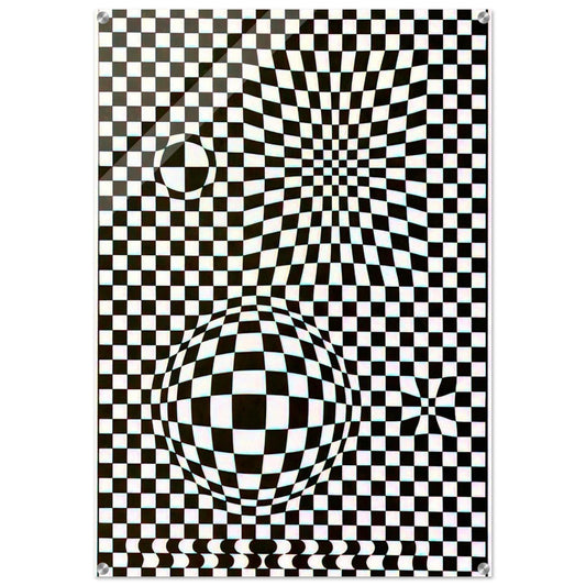 Vega - 1957 - Victor Vasarely Acrylic Print - 70x100 cm / 28x40″ inches | Victor Vasarely Wall Art | Victor Vasarely Prints