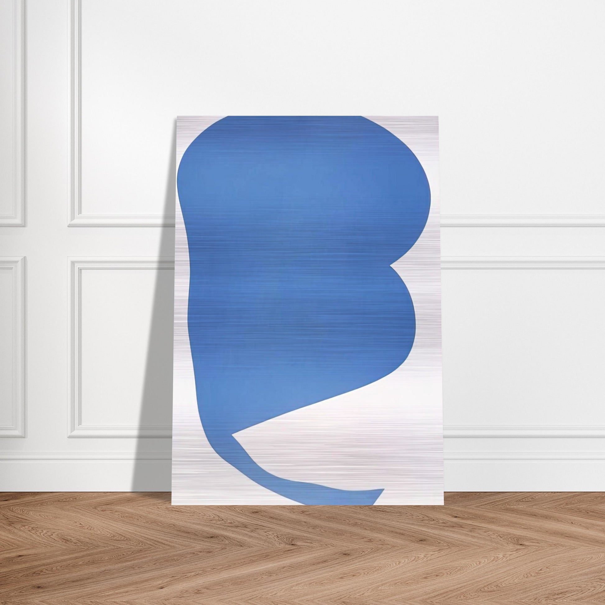 Blue on White - Ellsworth Kelly Brushed Aluminum Print - 70x100 cm / 28x40 inches | Ellsworth Kelly Aluminum Print | Ellsworth Kelly Prints