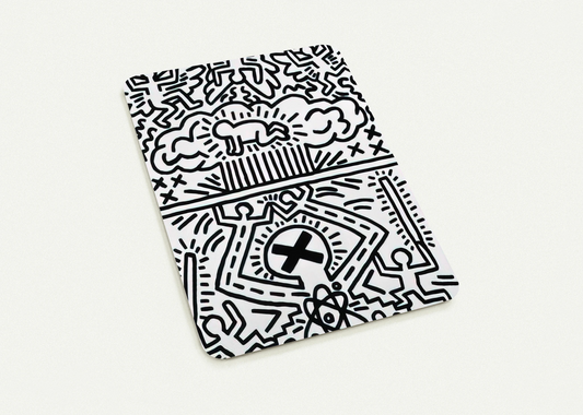 ANTI NUCLEAR RALLY 1982 By Keith Haring Pack of 10 Post Cards | Keith Haring Post Cards | A6 (10.5 x 14.8 cm) - 4.1 x 5.8 inches