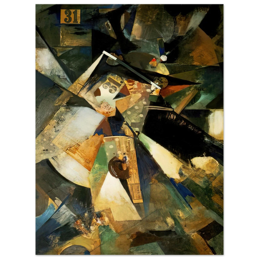 Kurt Schwitters - MERZPICTURE THIRTY ONE 1920  75x100 cm / 30x40inches Fine Art Poster