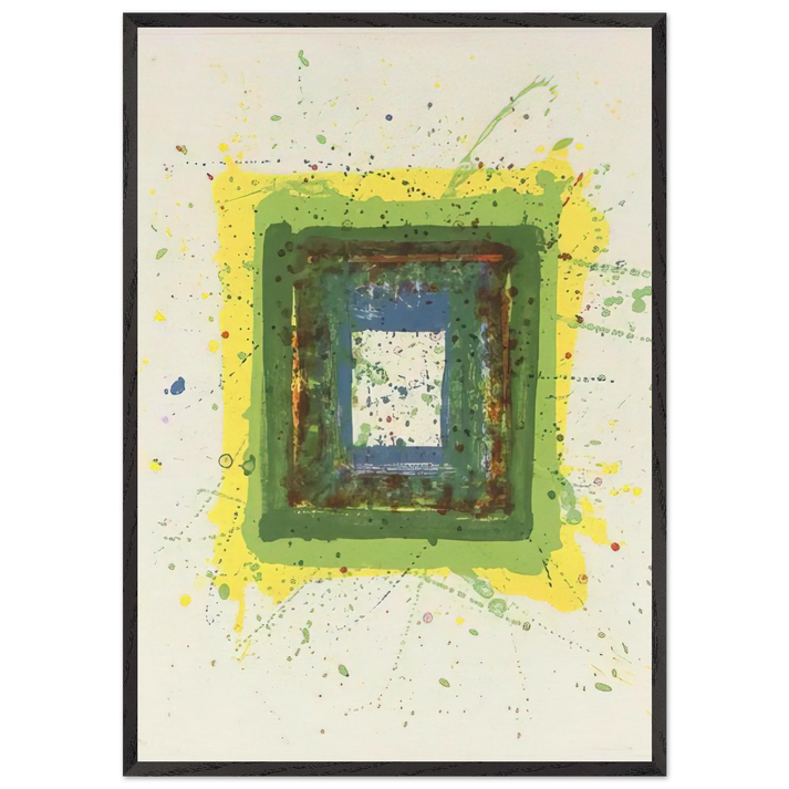 Untitled  SF 354  - Sam Francis 70x100 cm / 28x40 inches Framed Art Print – Black Wooden Frame