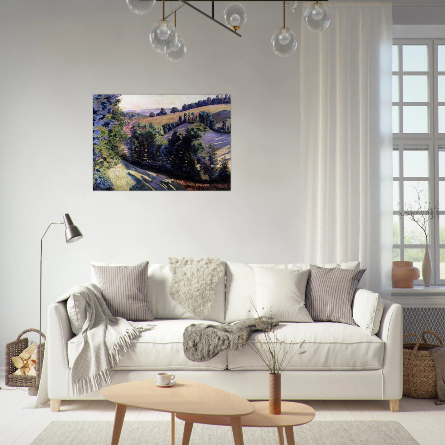 Landscape at Pontgibaud - Armand Guillaumin Brushed Aluminum Print - 70x100 cm / 28x40 inches | Armand Guillaumin Aluminum Print | Armand Guillaumin Prints