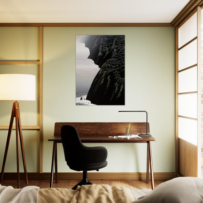 California Coast - Eyvind Earle Brushed Aluminum Print - 70x100 cm / 28x40 inches | Eyvind Earle Aluminum Print | Eyvind Earle Prints