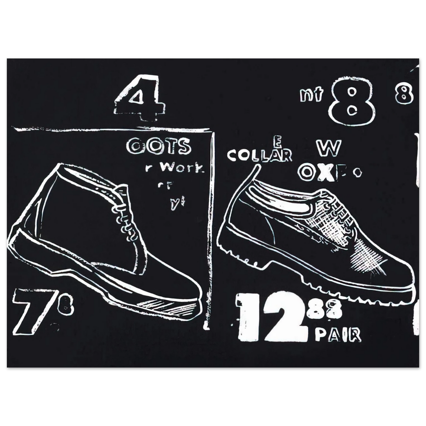 Andy Warhol - Work Boots Fine Art Poster