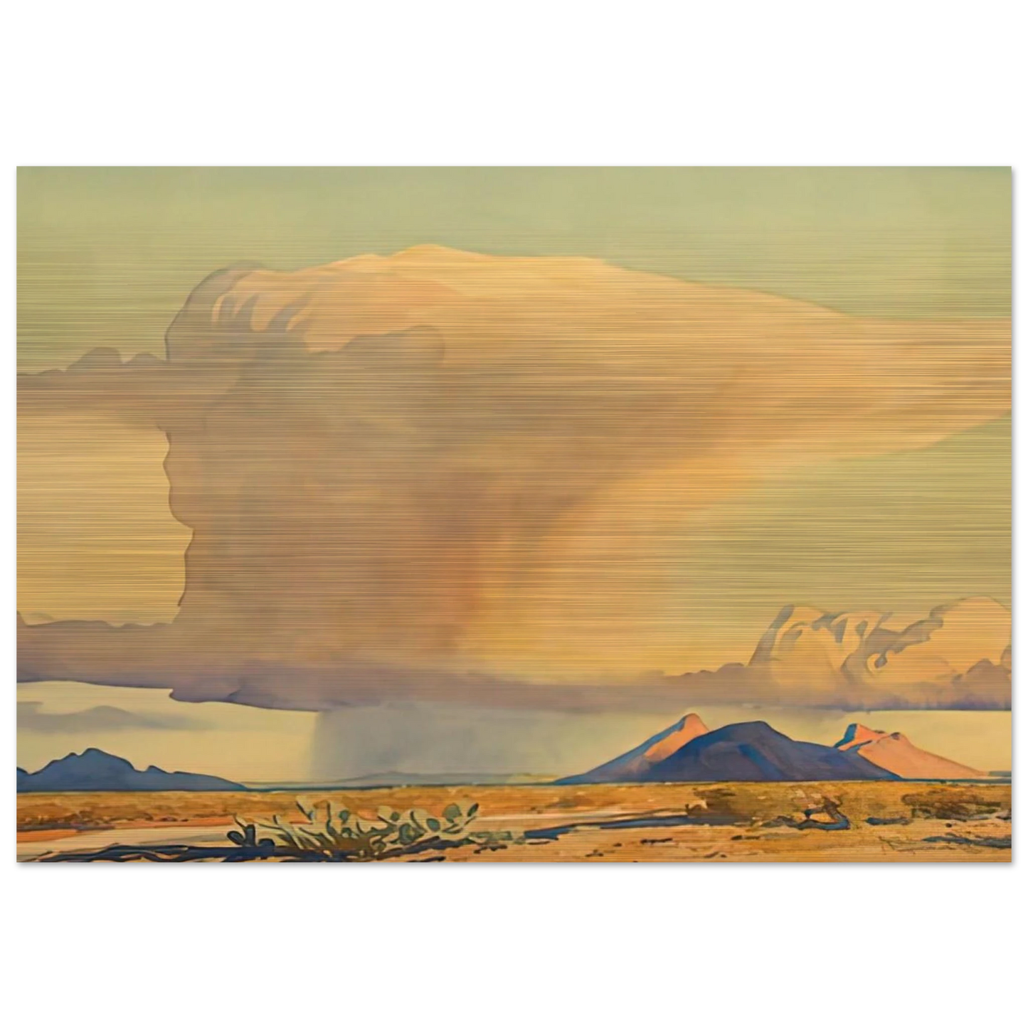 DROUGHT AND DOWNPOUR 1944 - Maynard Dixon Brushed Aluminum Print - 70x100 cm / 28x40 inches | Maynard Dixon Aluminum Print | Maynard Dixon Prints