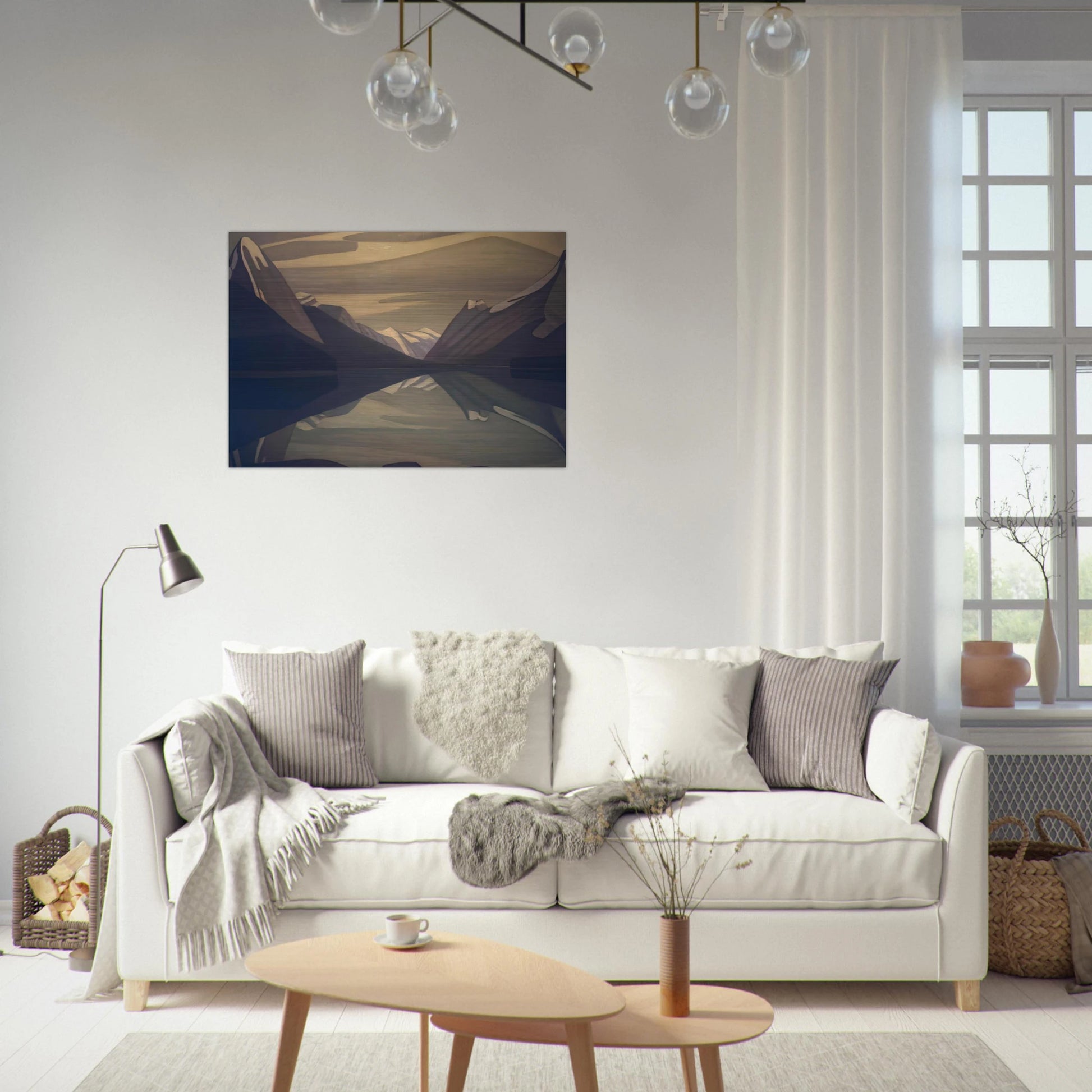 Maligne Lake, Jasper Park - 1924 - Lawren Harris Brushed Aluminum Print - 70x100 cm / 28x40 inches | Lawren Harris Aluminum Print | Lawren Harris Prints