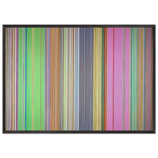 Raspberry Icicle - 1967 - Gene Davis 70x100 cm / 28x40 inches Framed Art Print – Black Wooden Frame