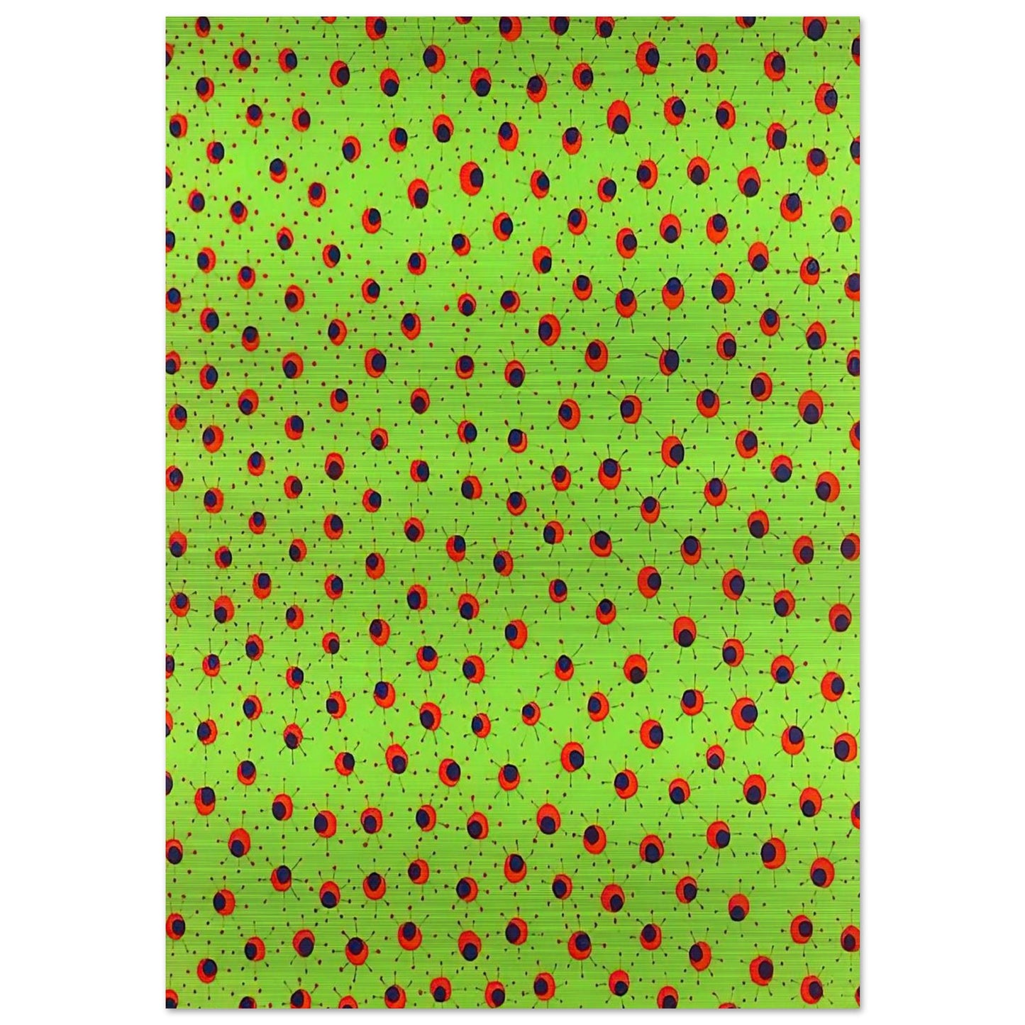 FIELDS IN SPRING 1988 - Yayoi Kusama Brushed Aluminum Print - 70x100 cm / 28x40 inches | Yayoi Kusama Aluminum Print | Yayoi Kusama Prints