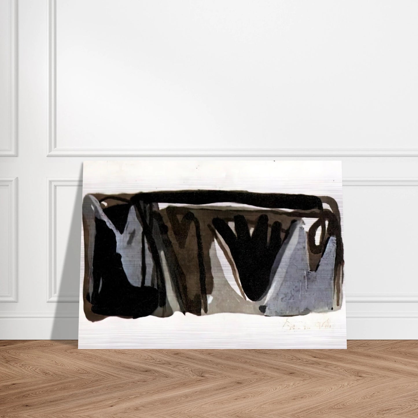 Grise nuit - 1975 - Bram van Velde Brushed Aluminum Print - 70x100 cm / 28x40 inches | Bram van Velde Aluminum Print | Bram van Velde Prints