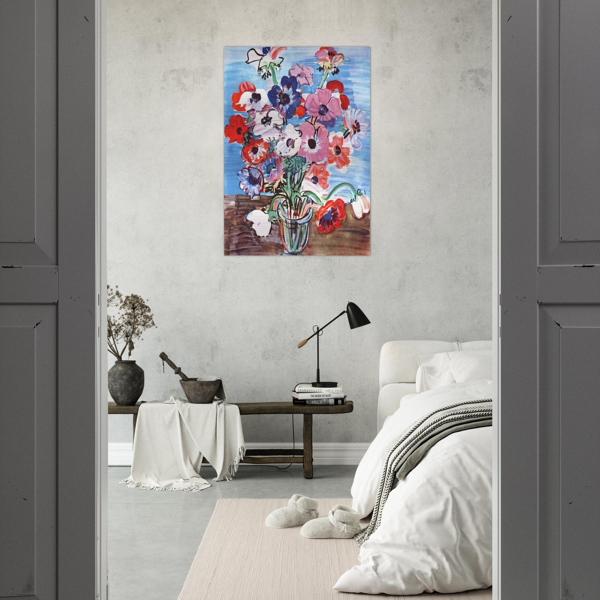 ANEMONES 1937 - Raoul Dufy Brushed Aluminum Print - 70x100 cm / 28x40 inches | Raoul Dufy Aluminum Print | Raoul Dufy Prints