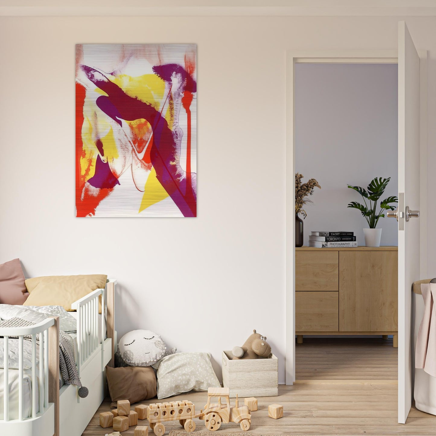 Redfern composition - Paul Jenkins Brushed Aluminum Print - 70x100 cm / 28x40 inches | Paul Jenkins Aluminum Print | Paul Jenkins Prints