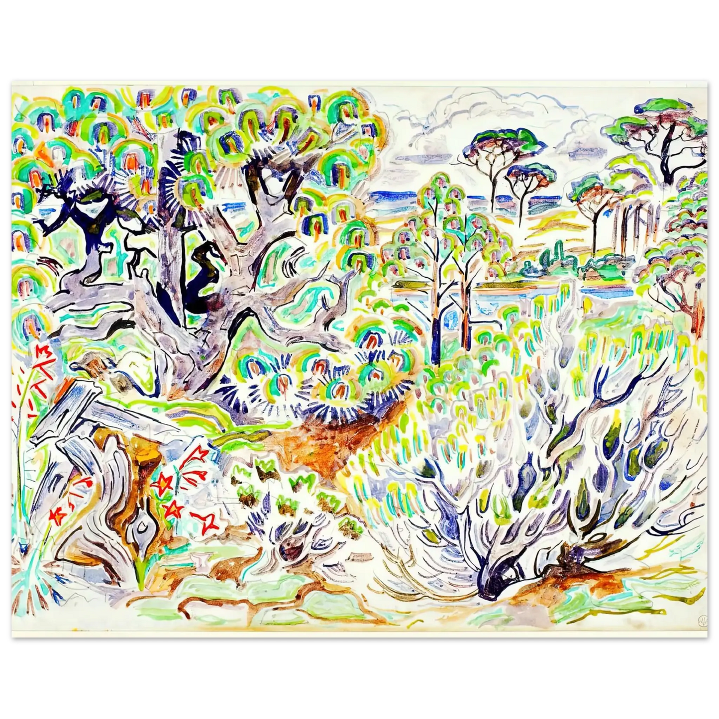 Walter Inglis Anderson - Walter Anderson Wall art - 40x50 cm / 16x20 Inches - Premium Wooden Framed Poster With Fine Art Paper - Wood frame