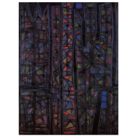 Alfred Manessier - Recueillement nocturne II - 1952  75x100 cm / 30x40inches Fine Art Poster