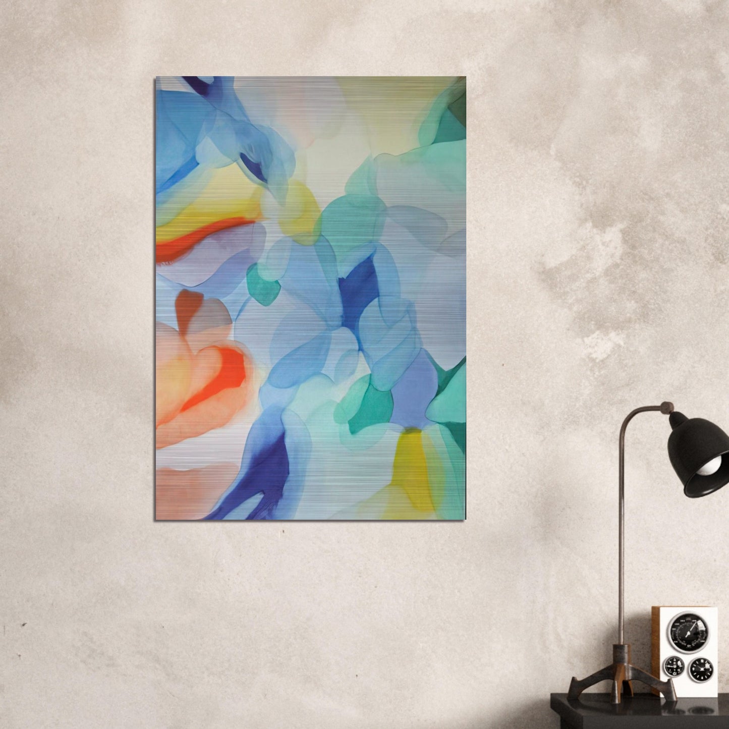The Light in the Depths - Alice Baber Brushed Aluminum Print - 70x100 cm / 28x40 inches | Alice Baber Aluminum Print | Alice Baber Prints