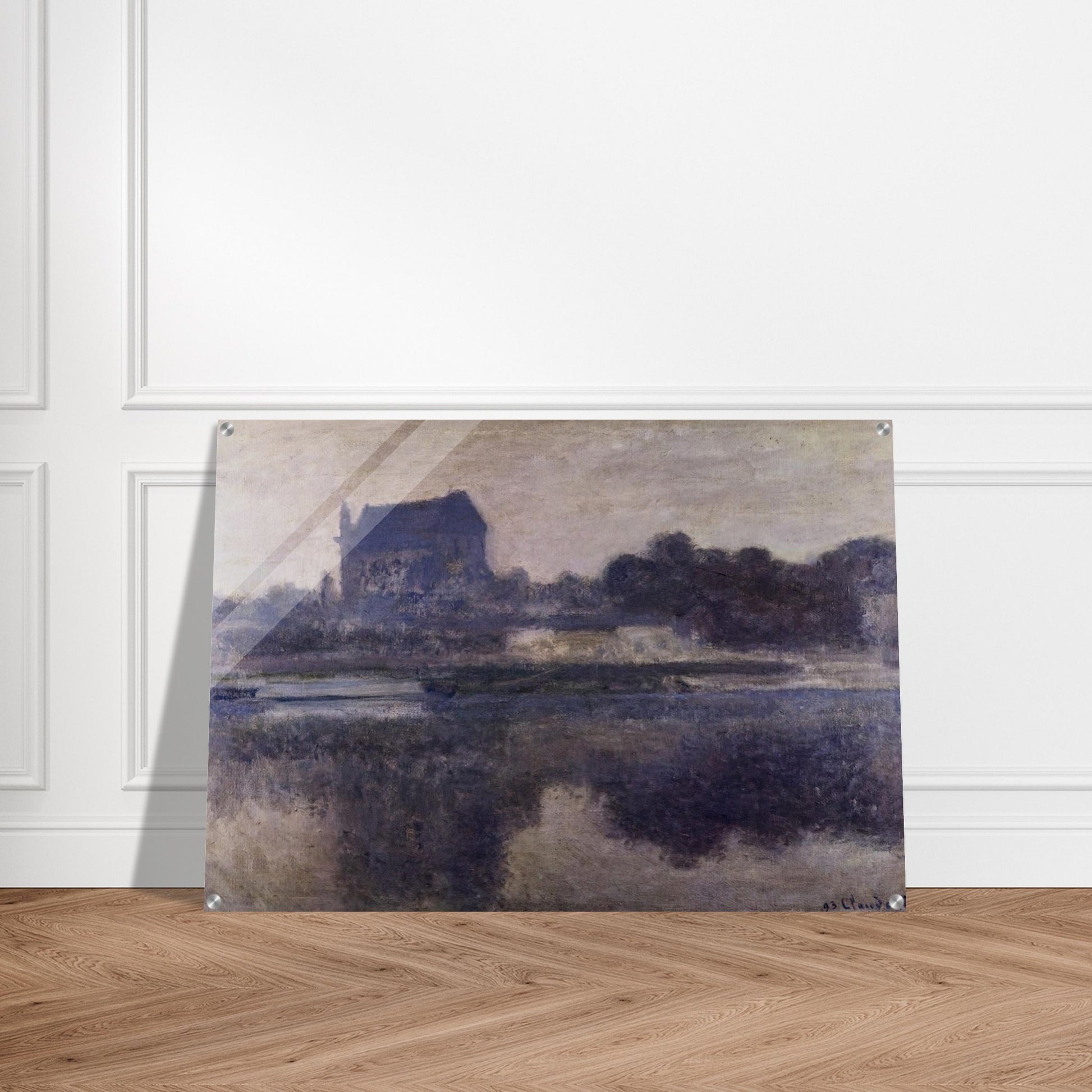 Vernon Church in Fog - claude monet Acrylic Print - 70x100 cm / 28x40″ inches | claude monet Wall Art | claude monet Prints