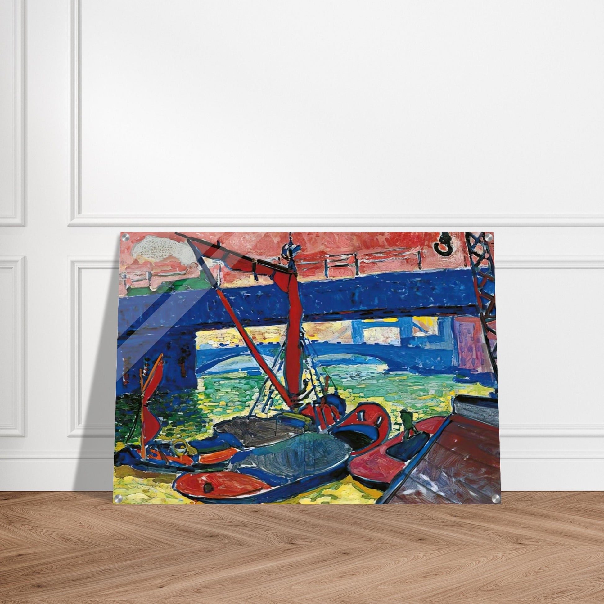 BARGES ON THE THAMES 1906 - Andre Derain Acrylic Print - 70x100 cm / 28x40″ inches | Andre Derain Wall Art | Andre Derain Prints