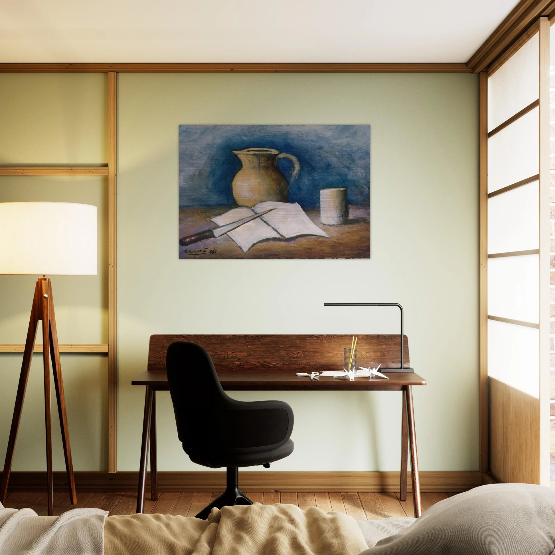 NATURA MORTA - Carlo Carra Brushed Aluminum Print - 70x100 cm / 28x40 inches | Carlo Carra Aluminum Print | Carlo Carra Prints