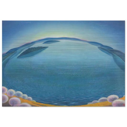 Lago-alba - 1942 - Gerardo Dottori Brushed Aluminum Print - 70x100 cm / 28x40 inches | Gerardo Dottori Aluminum Print | Gerardo Dottori Prints