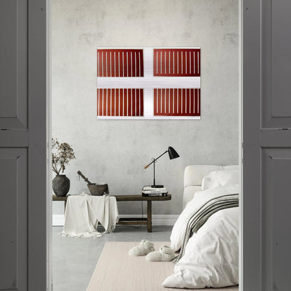 Untitled - 1992 - Donald Judd Brushed Aluminum Print - 70x100 cm / 28x40 inches | Donald Judd Aluminum Print | Donald Judd Prints