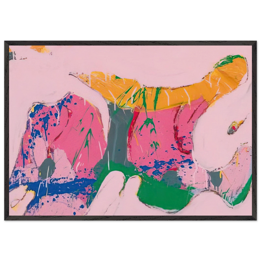 Uranus - 1974 - Norman Bluhm 70x100 cm / 28x40 inches Framed Art Print – Black Wooden Frame
