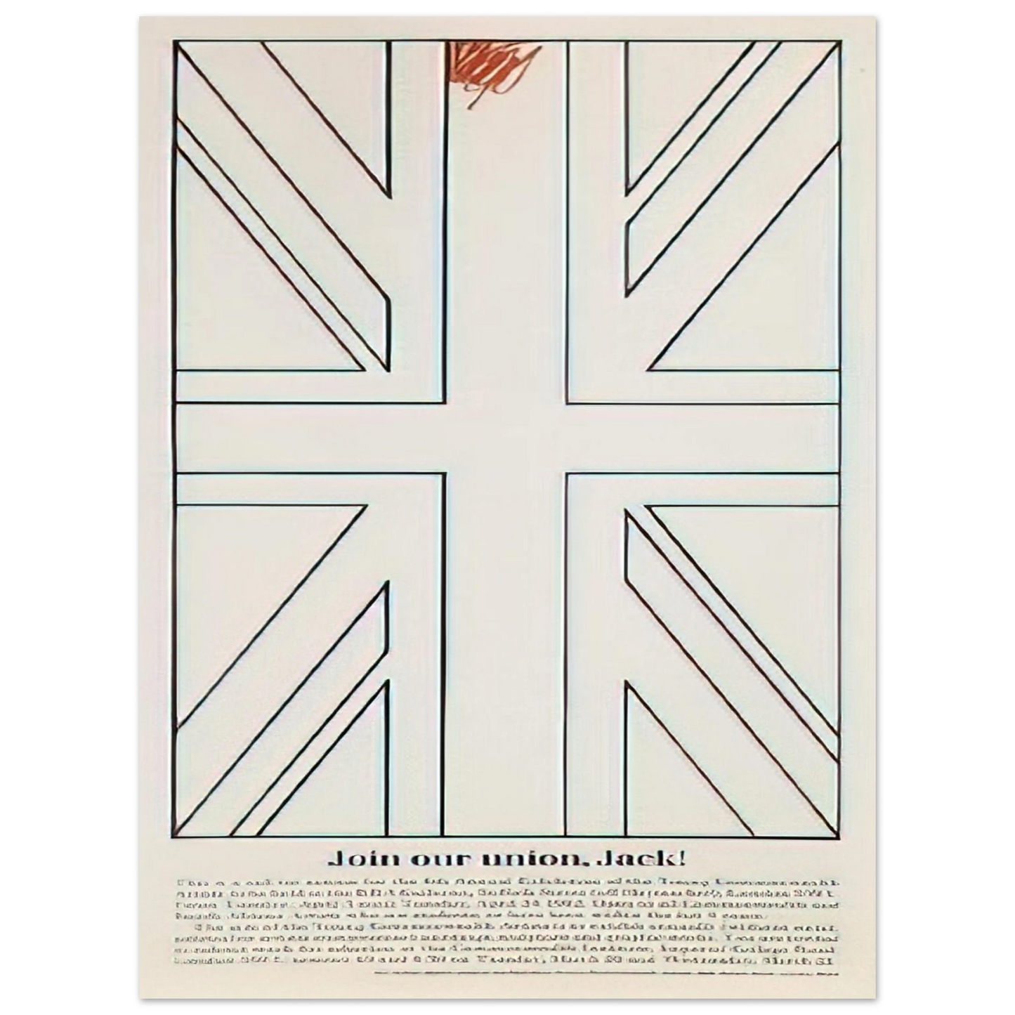 Billy Apple - Join our union, Jack! Young Commonwealth Artists - 1962  75x100 cm / 30x40inches Fine Art Poster