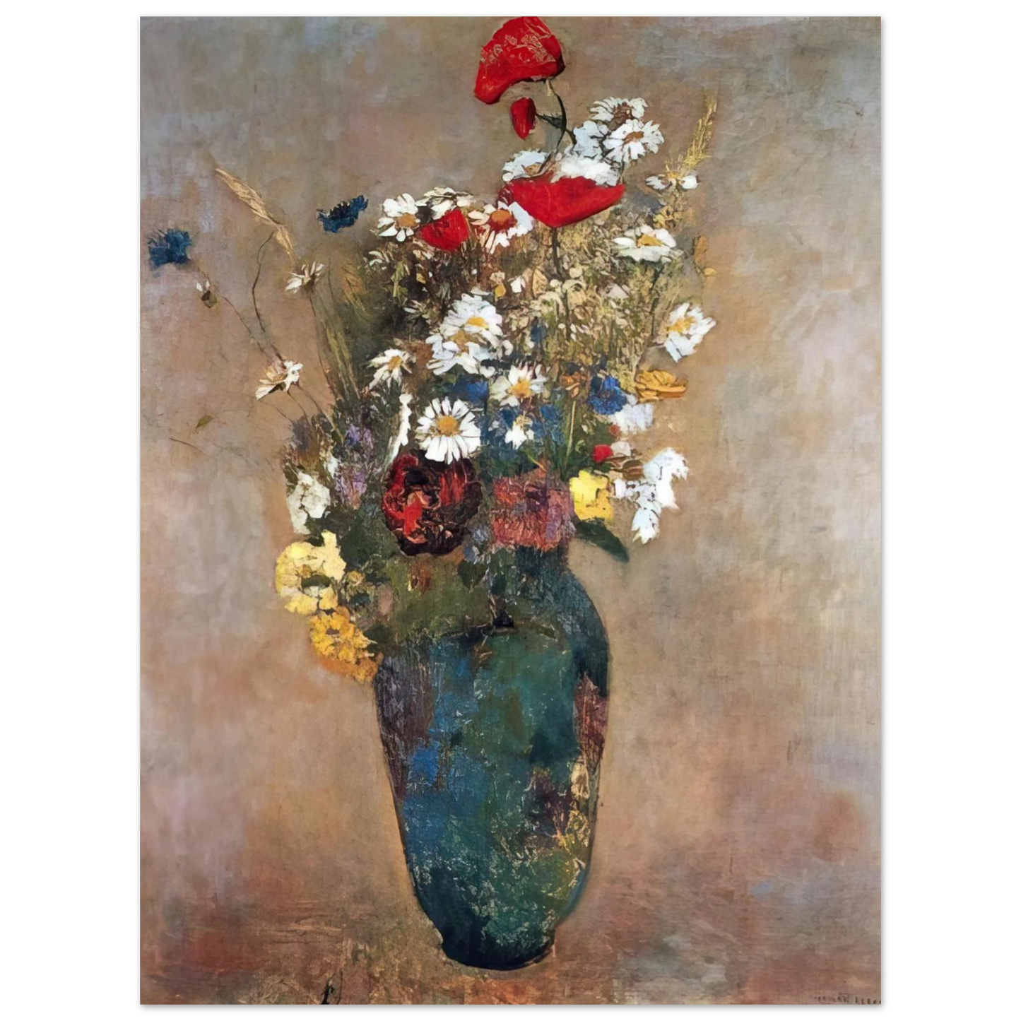 Odilon Redon - VASE WITH FLOWERS  75x100 cm / 30x40inches Fine Art Poster