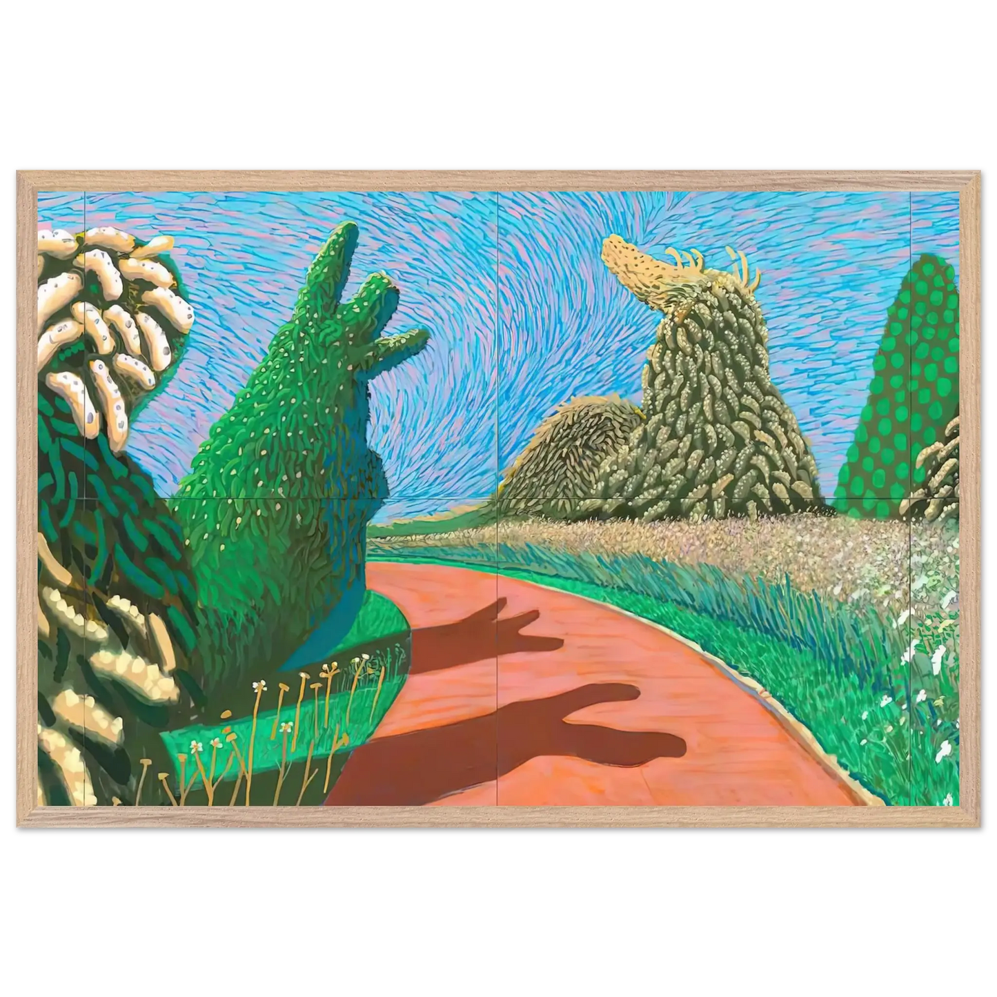 David Hockney - David Hockney Wall art - 13x18 cm / 5x7 Inches - Premium Wooden Framed Poster With Fine Art Paper - Black frame