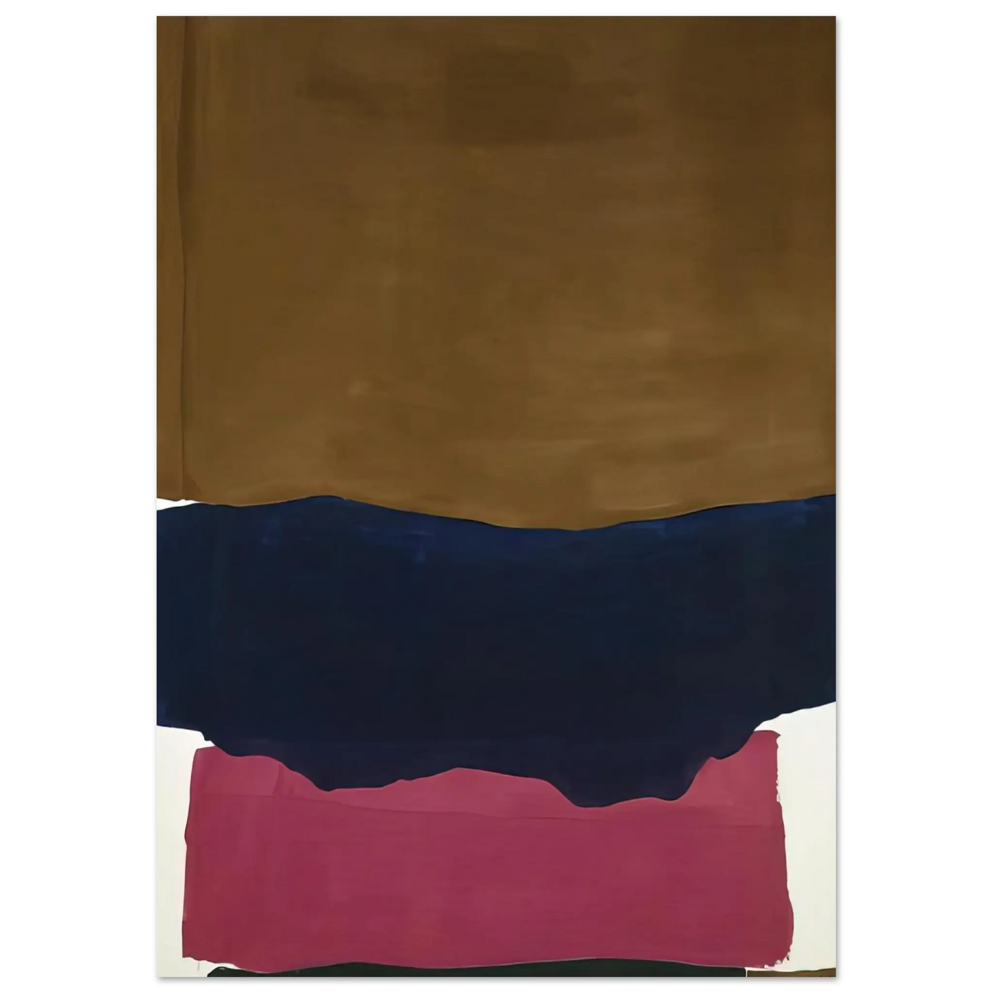 Helen Frankenthaler - Indian Summer - 1967 Wall art - 50x70 cm / 20x28 Inches - Premium Wooden Framed Poster With Fine Art Paper - Wood frame