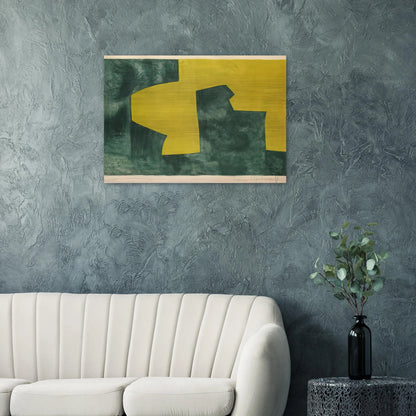 Composition verte et jaune - 1966 - Serge Poliakoff Brushed Aluminum Print - 70x100 cm / 28x40 inches | Serge Poliakoff Aluminum Print | Serge Poliakoff Prints