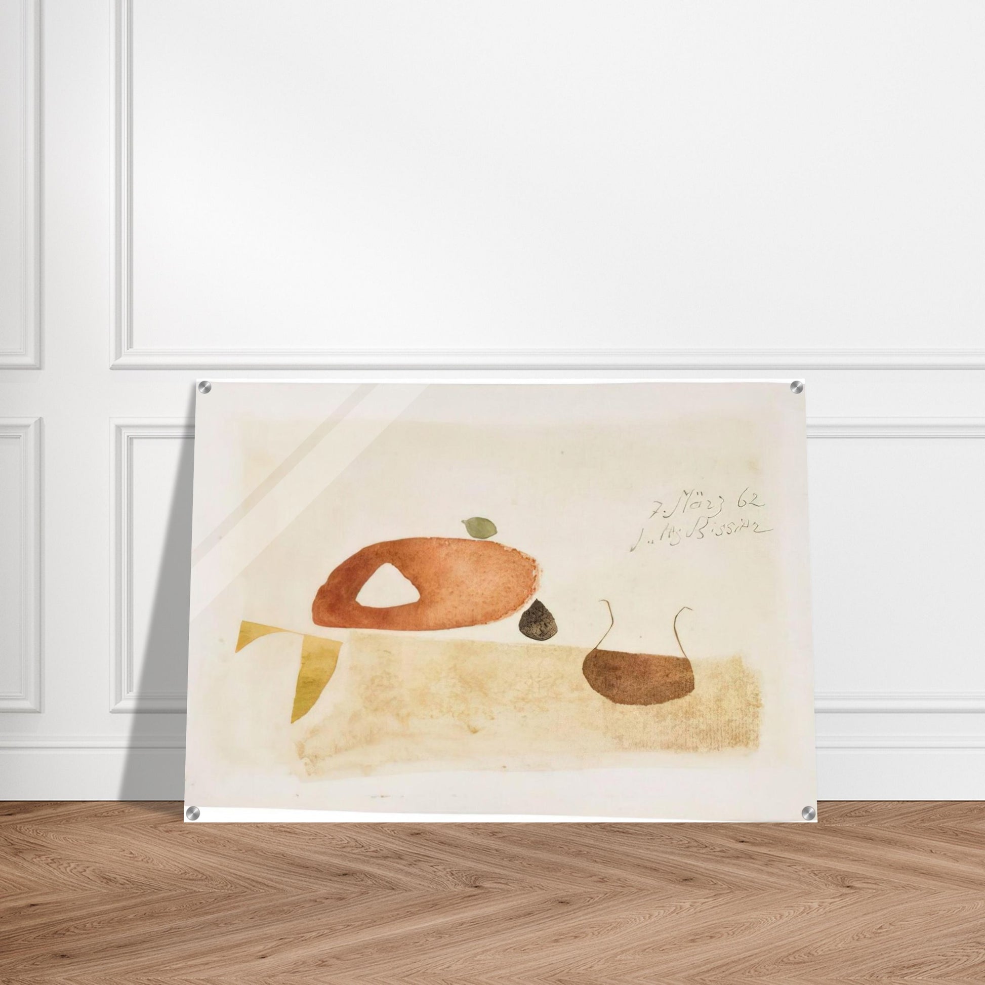 Komposition 7. März 62 - 1962 - Julius Bissier Acrylic Print - 70x100 cm / 28x40″ inches