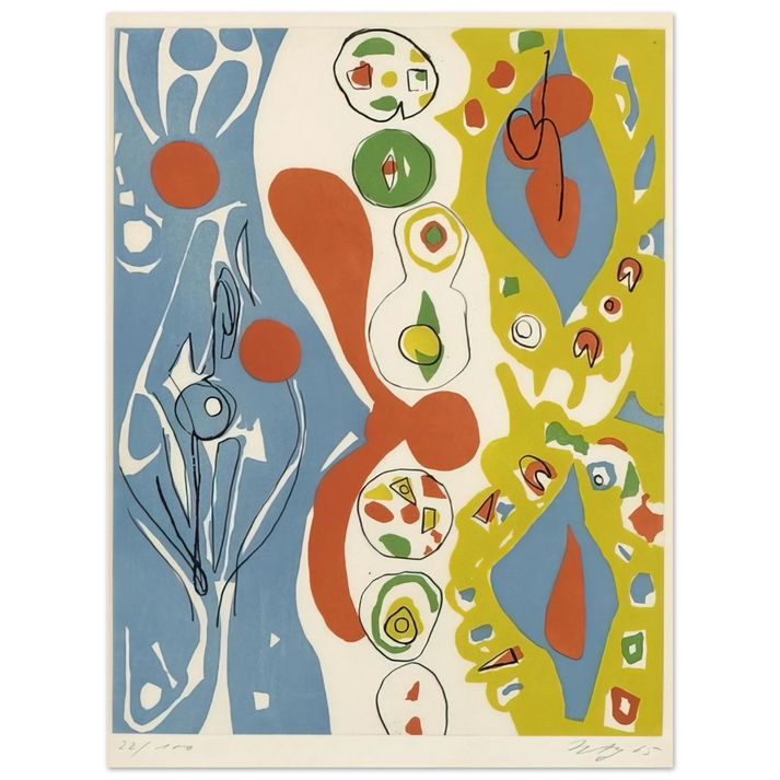 Ernst Wilhelm Nay - Spiele des Menschen - 1965  75x100 cm / 30x40inches Fine Art Poster