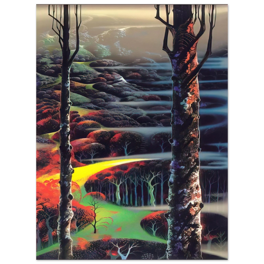 Eyvind Earle - A Touch of Autumn  75x100 cm / 30x40inches Fine Art Poster