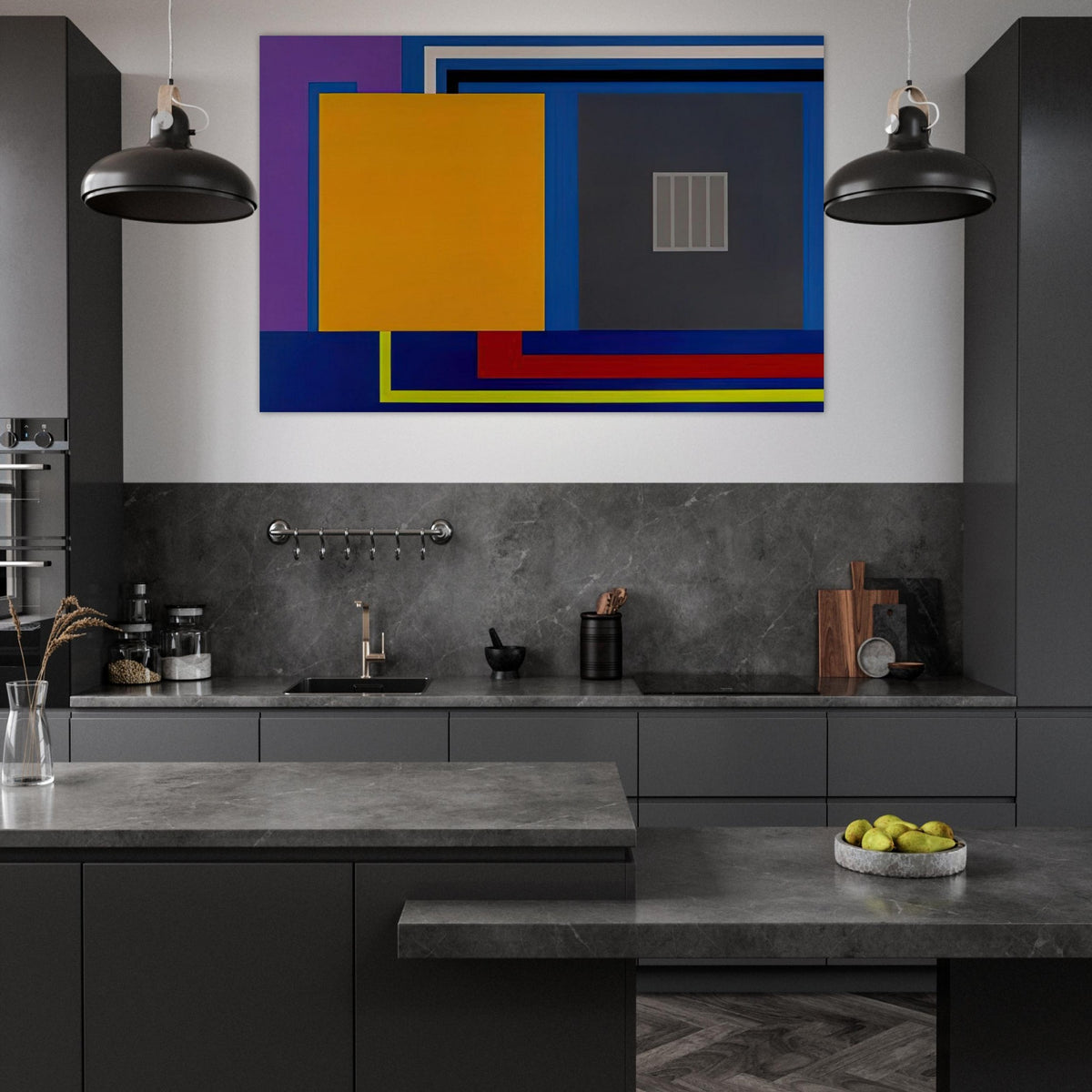A Perfect World - 1993 - Peter Halley Art Prints - 100x150 cm / 40x60″ inches | Peter Halley Poster | Peter Halley Prints