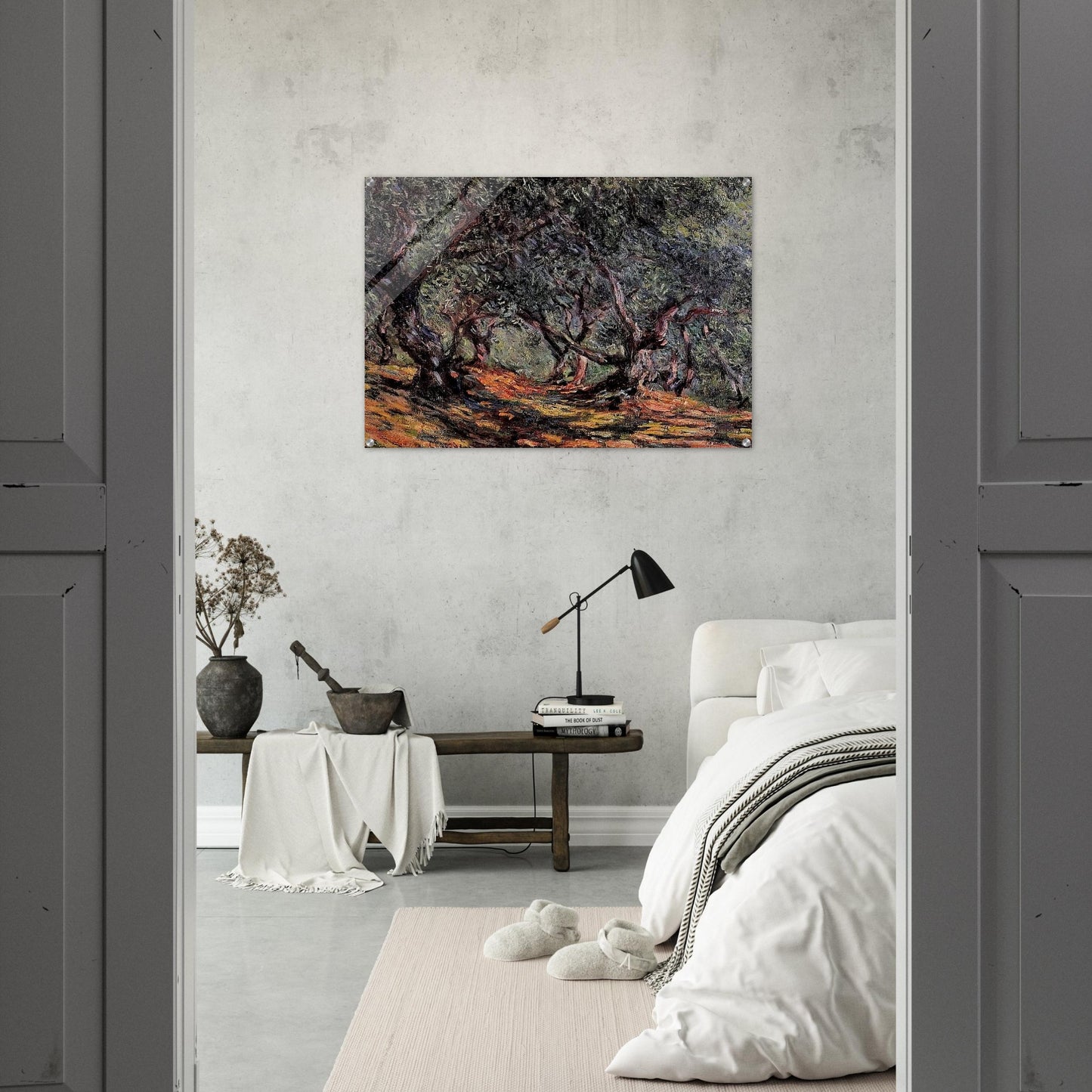 Olive Trees in Bordigher - claude monet Acrylic Print - 70x100 cm / 28x40″ inches | claude monet Wall Art | claude monet Prints