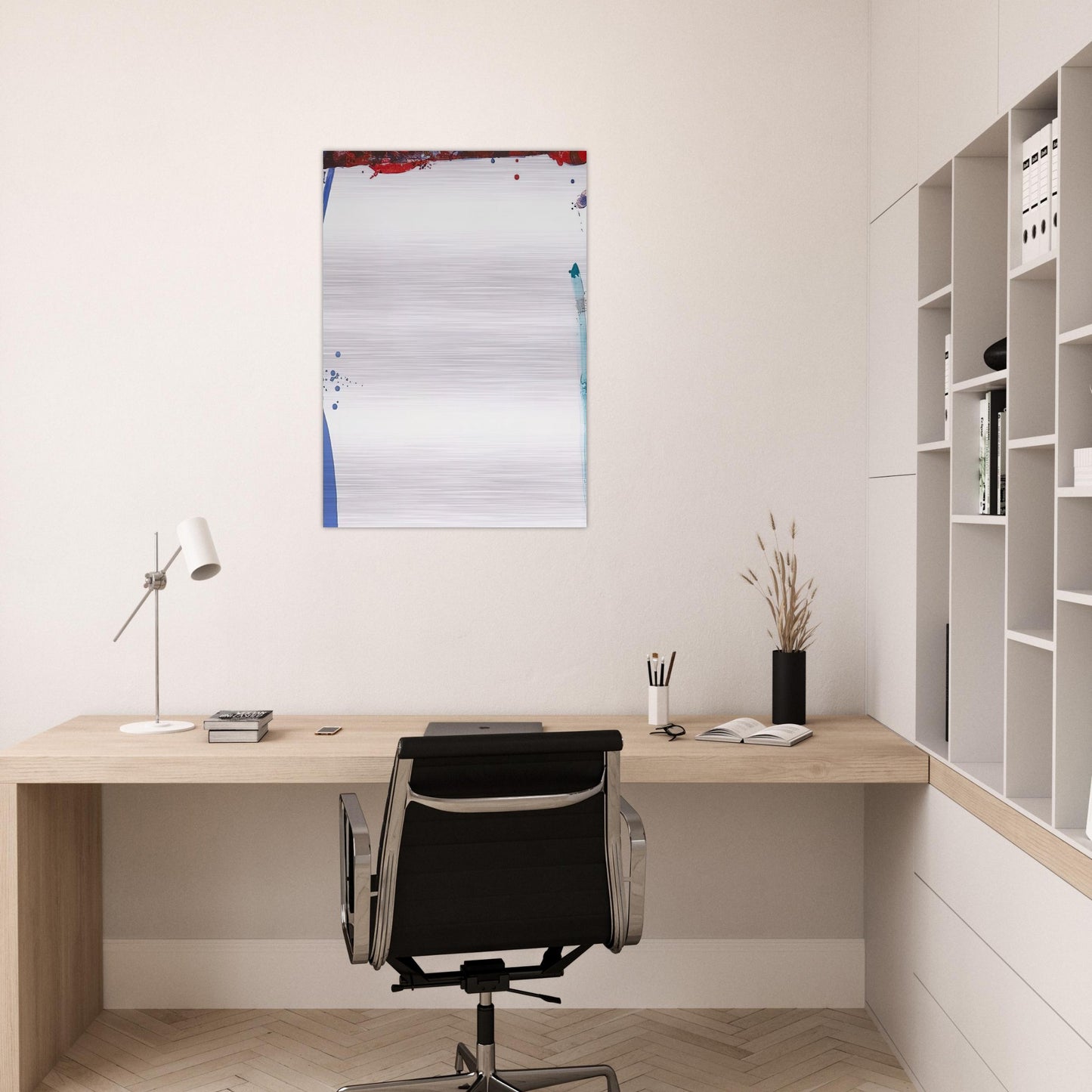 Chinese Wall  L. L101; SF-87  - Sam Francis Brushed Aluminum Print - 70x100 cm / 28x40 inches | Sam Francis Aluminum Print | Sam Francis Prints