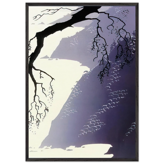 Gray Mist - Eyvind Earle 70x100 cm / 28x40 inches Framed Art Print – Black Wooden Frame